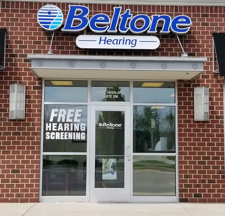 front entrance of beltone hearing center in howell